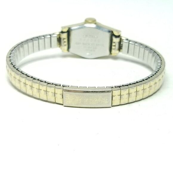 Vintage Seiko Gold Tone Ladies Wrist Watch with Speidel Band, AS IS, Not Working - Picture 4 of 8